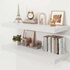 36" White Floating Shelves 12inch Deep Wall Shelf, Set of 2 by Ornawit