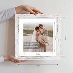 Hongkee 10x10 Picture Frame Set of 4, Made of Glass and Multicolour Wooden Frame, 10 by 10 Photo for Wall or Tabletop - Display Picture 8x8 with Mat or 10x10 Without Mat - Image 2