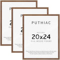 puthiac 20x24 Solid Oak Wood Picture Frames, Walnut, 3 Pack by PUTHIAC