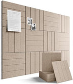 Fluxynara 48" x 36" Large Felt Bulletin Board, Taupe by FLUXYNARA