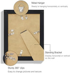 Hongkee 6x8 Picture Frame Set of 4, Made of Real Glass and Black Frame - Display Picture 4x6 with Mat or 6x8 Without Mat, 6 by 8 Photo for Wall or Tabletop - Image 5