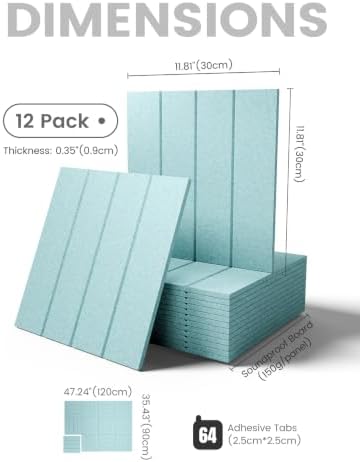Fluxynara Felt Bulletin Board & Cork Board Alternative, Aqua Blue - Image 2