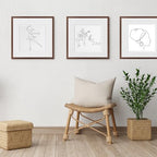 puthiac 10x10 Solid Oak Wood Picture Frames, Walnut, 3 Pack - Image 5