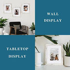 Hongkee 8x10 Picture Frame Set of 4, Made of Real Glass and Distressed White Wooden Frame, 8 by 10 Photo for Wall or Tabletop - Display Picture 5x7 with Mat or 8x10 Without Mat - Image 4