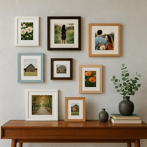 puthiac 8x12 Solid Oak Wood Picture Frame, Walnut, 1 Pack - Image 7
