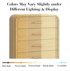 Curved Drawer Dresser for Bedroom with 5 Drawers, 31'' Wide Chest of Drawer - Image 4