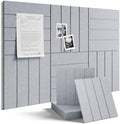 Fluxynara 36" x 24" Large Felt Bulletin Board, Soft Gray by FLUXYNARA