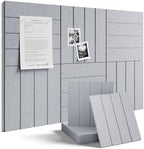 Fluxynara 36" x 24" Large Felt Bulletin Board, Soft Gray by FLUXYNARA