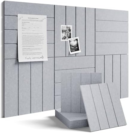 Fluxynara 36" x 24" Large Felt Bulletin Board, Soft Gray by FLUXYNARA