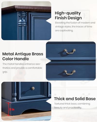 Farmhouse 8-Drawer Dresser with Charging Station for Bedroom - Image 4
