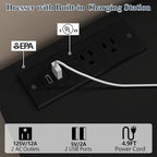 Gyfimoie 12-Compartment Divided Drawer Dresser w/Power Outlet, LED Light - Image 4