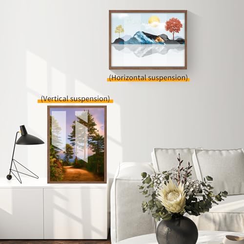 puthiac 20x24 Solid Oak Wood Picture Frames, Walnut, 3 Pack - Image 5