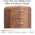 Curved Drawer Dresser for Bedroom with 5 Drawers, 31'' Wide Chest of Drawer - Image 3