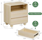 Lulive Dressers and Nightstands Set 3-Piece, Natural - Image 3