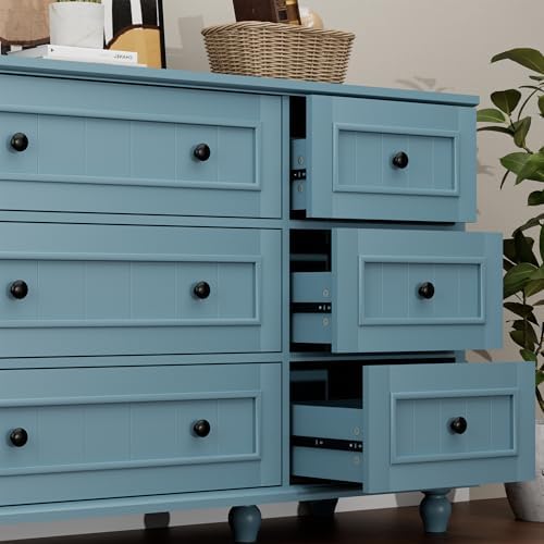 Scurrty Blue 9 Drawer Dresser, Large Chest of Drawers for Closet Storage - Image 6