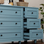 Scurrty Blue 9 Drawer Dresser, Large Chest of Drawers for Closet Storage - Image 6