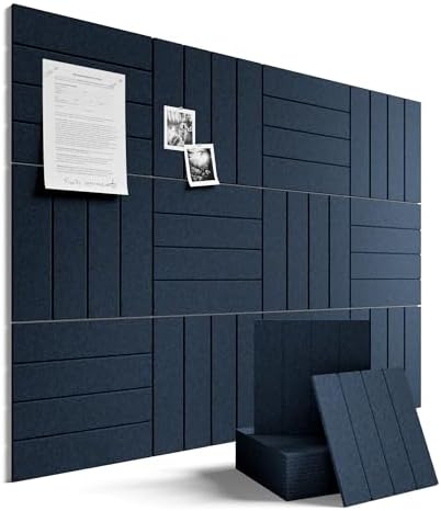Fluxynara 48" x 36" Large Felt Bulletin Board, Carbon Blue by FLUXYNARA