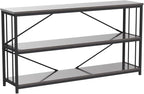 LVB Industrial Console Table, Metal and Wood Sofa Table, Rustic Entryway Table - Image 4