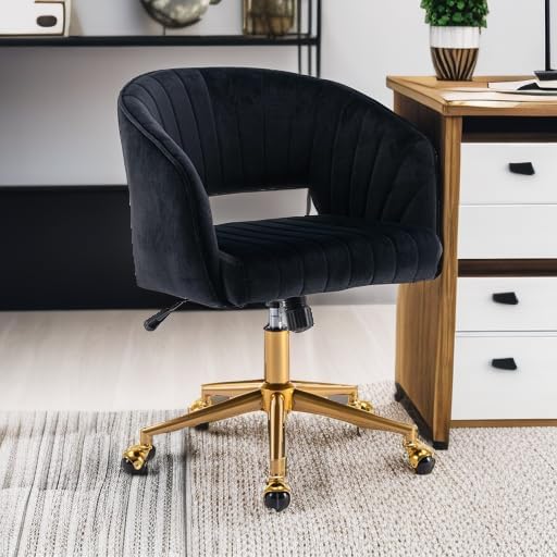 Home Office Chair Swivel Velvet Desk Chair Accent Armchair Upholstered Modern - Image 2