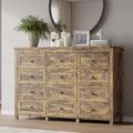 BORNOON 12-Drawer Dresser, Modern Wooden Storage Chest of Drawers, Dresser TV Stand, Wood Drawer Organizer with Metal Handles for Bedroom, Living Room, Hallway by BORNOON