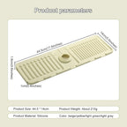 Faucet Mat for Kitchen Sink, 2024 Upgrade Faucet Guard Draining Mat Silicone - Image 2