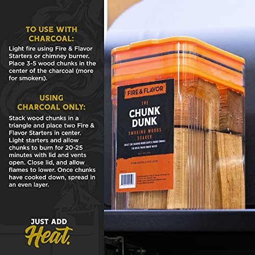 Fire & Flavor Oak Wood Chunks for Smoking and Grilling - All-Natural, Long-Lasting with a Mildly Sweet Flavor - Large Chunk Wood Chips for Smokers - Image 3