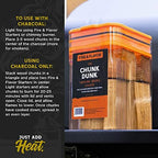 Fire & Flavor Oak Wood Chunks for Smoking and Grilling - All-Natural, Long-Lasting with a Mildly Sweet Flavor - Large Chunk Wood Chips for Smokers - Image 3