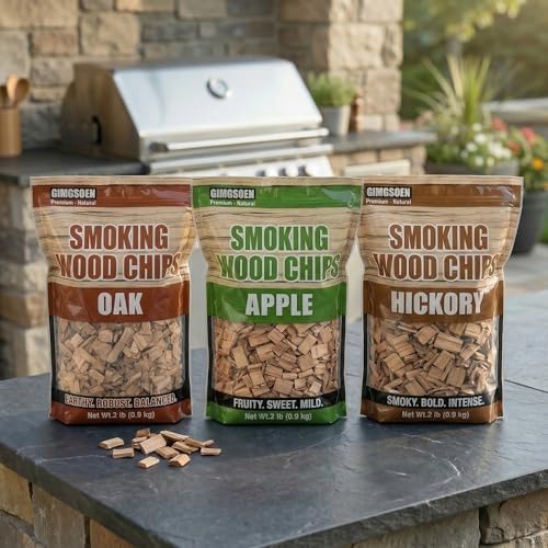 Oak Smoking Wood Chips 2 lb – Natural Hardwood Smoker Chips for BBQ, Grill & Smoker, Strong Classic Smoke Flavor for Beef, Brisket & Ribs, No Chemicals - Image 5