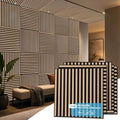 Art3d 12-Pack Acoustic Slat Panel & Ceiling Tile, 2 x 2 ft, Natural Oak by Art3d