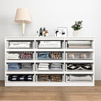 VERYKE White 12 Drawer Dresser for Bedroom,Chest of Drawers with No-Handle Design for Closet,Modern Wood Dresser Bedroom Storage Furniture - Image 2