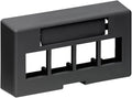 Leviton 4-Port QuickPort Extended Depth Modular Furniture Faceplate by Leviton