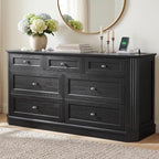 7 Drawers Dresser for Bedroom, 54" Wide Chest of Drawers w/Charging Station by Unknown