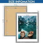 Hongkee 18x24 Frame Set of 4, 18 x 24 Grey Wood Style(Mat 16x20) - Image 3