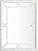 Bamboo-Look Solid Wood Window Pane Mirror 23" X 31" by SORBARIA