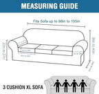 H.VERSAILTEX Modern Velvet Plush 4 Piece High Stretch Sofa Slipcover Furniture - Image 2