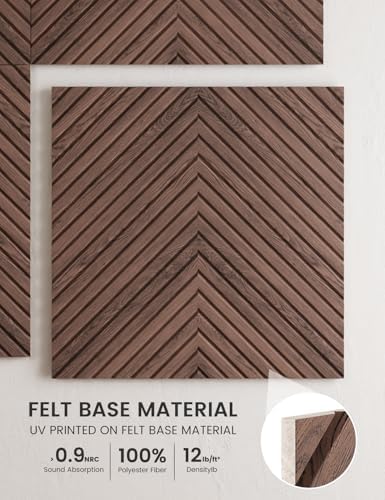Fluxynara 6-Pack Large Felt Bulletin Board, Walnut Pyramid - Image 3