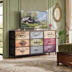 WLIVE Dresser TV Stand for 65 Inch TV, 9 Drawer Dresser for Bedroom - Image 4