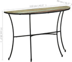 Half Circle Side Table 43.3x15.7x30.3 Inches Solid Reclaimed Wood - Image 2