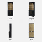 mopio Blake Tall Display Cabinet, Kitchen Buffet Pantry Cupboard, Trophy - Image 6