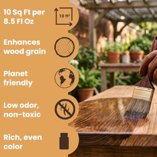 Furniture Clinic Wood Stain | Natural Oak | Water Based | Fast Drying, Low Odor, & Non-Toxic | for Indoor & Outdoor Furniture and More | Multiple Finishes | (8.5oz / 250ml) - Image 6