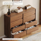 HOUROM Walnut Dresser for Bedroom, 53in Modern 8 Drawer Chest of Drawers - Image 6