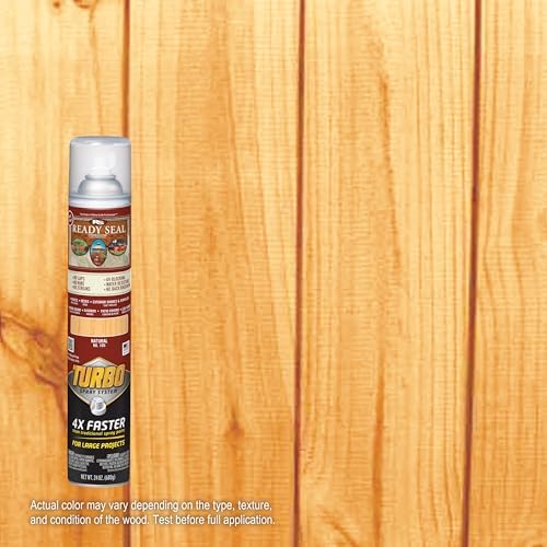 Ready Seal Exterior Wood Stain & Sealer, Natural Light Oak, Turbo Spray - Image 2