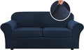 H.VERSAILTEX Real Velvet Plush 3 Piece Stretch Sofa Covers Couch Covers by HVERSAILTEX