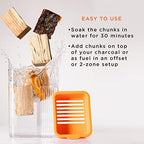 Fire & Flavor Turkey Perfect Premium All Natural Cherry Wood Chunks for Smoking - Smoking Wood Chunks - Charcoal for Grilling - Image 4