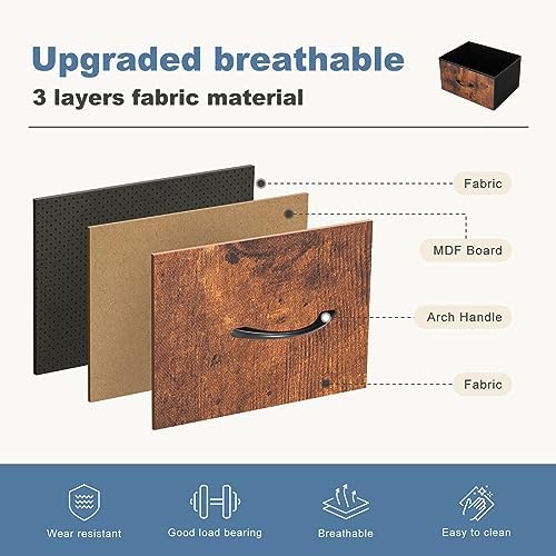 DUMOS 10 Drawer Dresser for Bedroom, Storage Organizer Chest of Drawers - Image 5