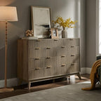 T4TREAM 54" Wide Fluted 9 Drawer Dresser for Bedroom, Grey Alder - Image 3