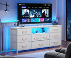 Furnulem 9 Drawer Dresser for 55-65 inch TV, Dresser TV Stand for Bedroom - Image 2