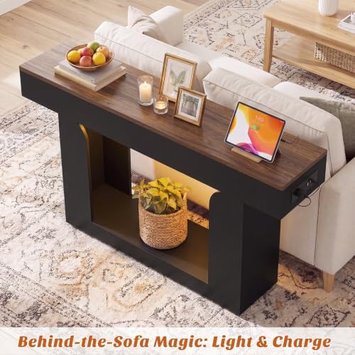 Homieasy Console Table, 47" Entryway Table with Charging Station - Image 5