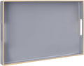 MAONAME Gray Serving Tray with Handles, Modern Grey Decorative Tray by MAONAME