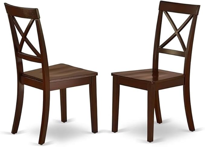East West Furniture DLBO3-MAH-W 3 Piece Modern Dining Table Set Contains a - Image 4